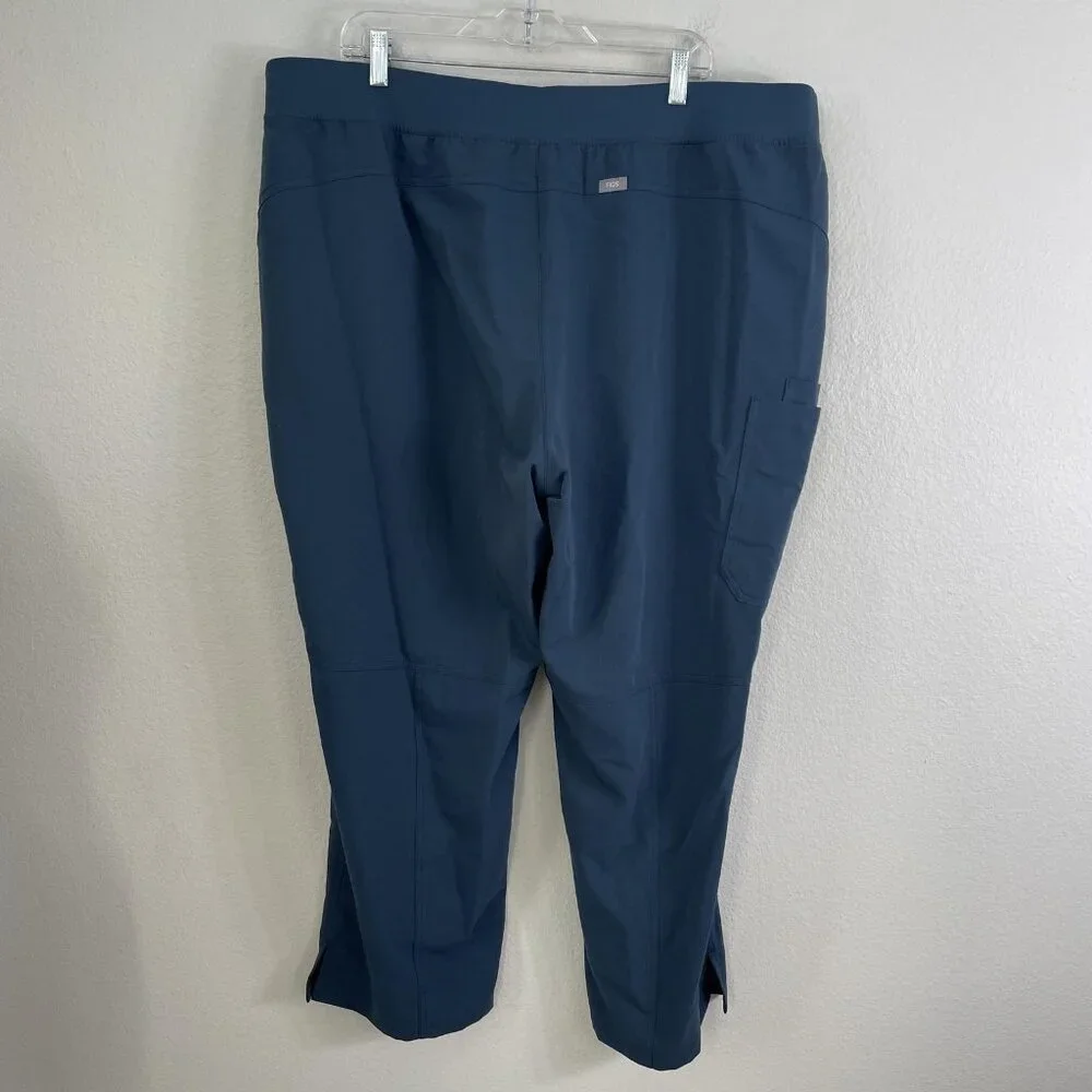 FIGS Kade Scrub Pants‎ Mens Big 4X Blue Technical Collection Cargo Relaxed Fit